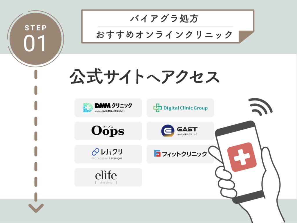 バイアグラ通販の公式サイトへアクセス