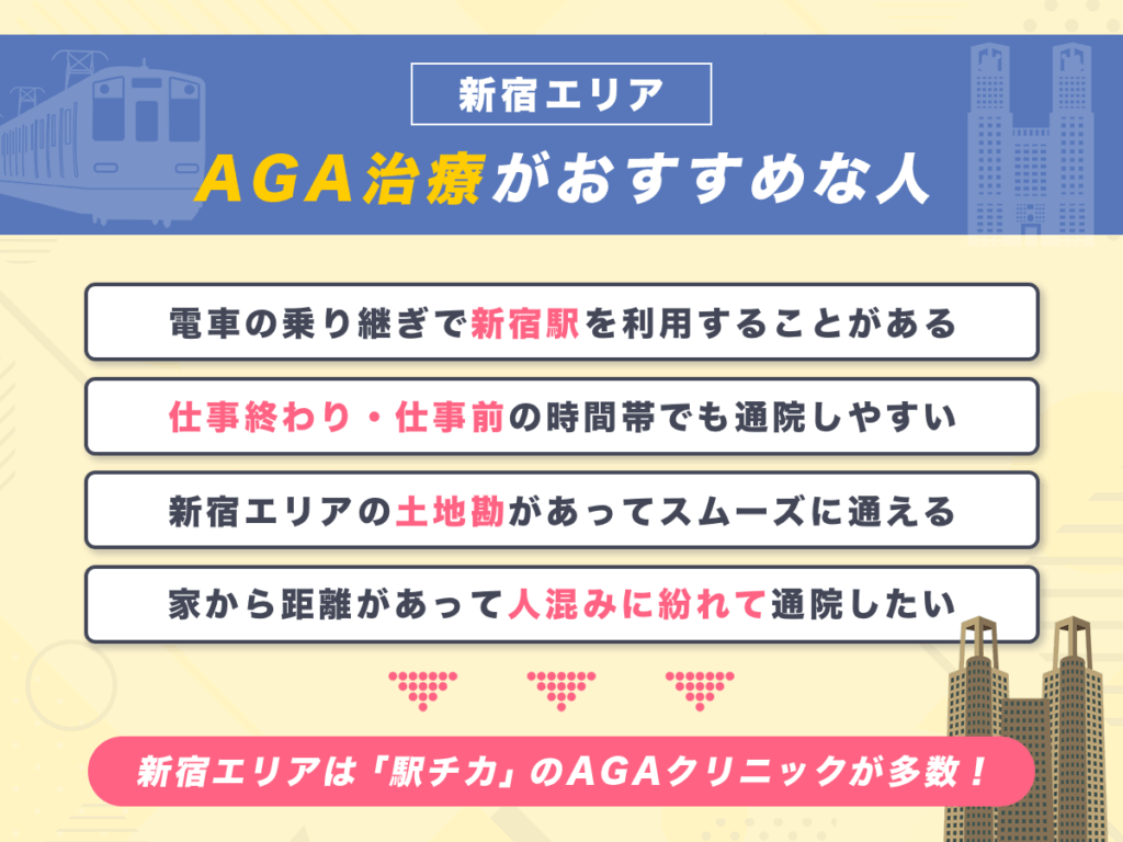 新宿エリアのAGA治療がおすすめな人